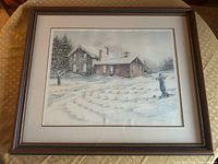 Framed Winter Garden print showing full artwork, mat and frame