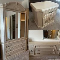 Set overview showing armoire, nightstand, dresser