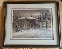 Full view of framed print showing artwork, matting and frame