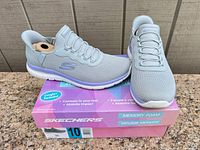 Shoes on original box showing exterior design