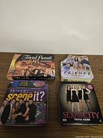 All four closed game boxes