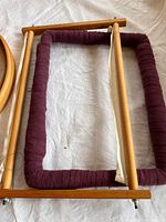 Rectangular padded rug hooking frame