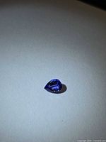 Pear cut tanzanite front view