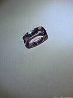 Cushion cut amethyst front view