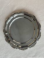 Front view of smaller scalloped tray