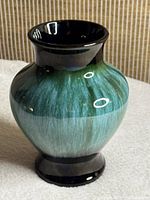 Front view of drip-glaze vase