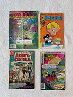 Front covers of the four comic books