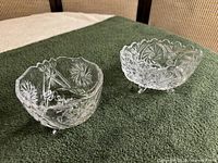 Both crystal bowls side by side showing overall form and patterns