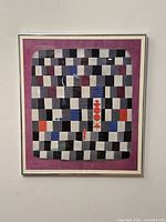 Front view of framed geometric print showing full artwork, mat and frame