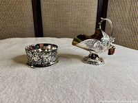 Coaster and scuttle with scoop side by side