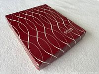 Red Eaton’s of Canada patterned cardboard box closed