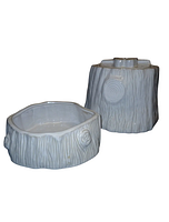 Jar base and matching bowl side by side