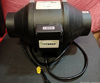 VIVOSUN inline duct fan front side showing power cord and mounting brackets