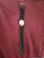 Front view of wristwatch showing dial and strap