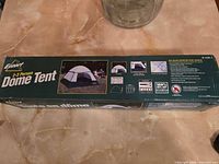 Escort 2-3 Person Dome Tent retail box showing product image and specifications