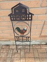 Full trellis front view against brick wall