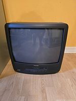 Front view of Toshiba CRT TV/VCR combo powered off