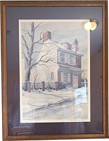 Full view of framed print showing image, matting, and frame