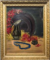 Full view of framed still life painting