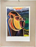 Full view of matted bear print