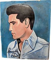 Full view of Elvis Presley portrait painting