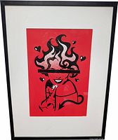 Full view of framed graphic print