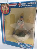 Front view of boxed Ryne Sandberg Stadium Stars figure