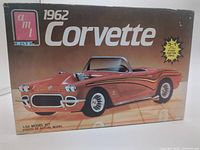 Front of AMT 1962 Corvette model kit box