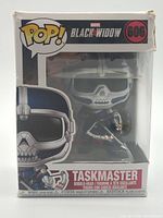 Front view of boxed Funko Pop Taskmaster #606