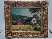 Front view of framed lithograph