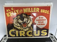 Full view of sealed circus poster showing graphics and text
