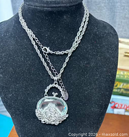 Full view of necklace on display bust