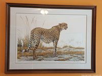 full view of framed print on wall