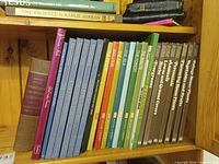 Shelf showing full row of Time-Life series, American Country set, Life Nature Library set and Encyclopedia of Gardening volumes