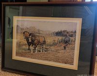 Front view of framed print showing matting and frame