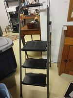 Full front view of folded ladder