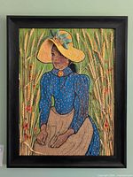 Front view of framed painting