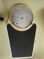 Top view showing full Hydro Scale analog scale with dial