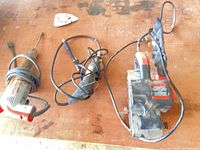 Hilti drill, rotary handpiece, power box with cords