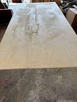 Top view of plywood work surface