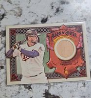 Front view showing card design, player image and memorabilia window