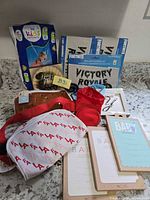 All items grouped on countertop showing quantity and packaging