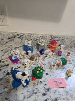 All Dalmatian figurines grouped on countertop