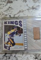 Front of Charlie Simmer Original Sticks card showing player image, stick fragment and Kings branding