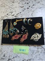 Full view of all jewelry items on display card