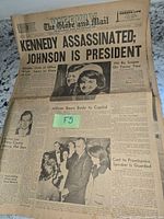 Front page showing full headline and layout