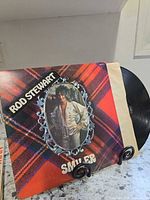 Front of Rod Stewart Smiler album sleeve with vinyl partially exposed