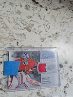 Front of Upper Deck Fresh Threads card showing player image and jersey swatch