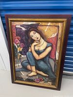 Front view of framed reproduction artwork