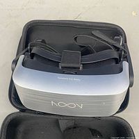 Front view of Noon VR headset inside case